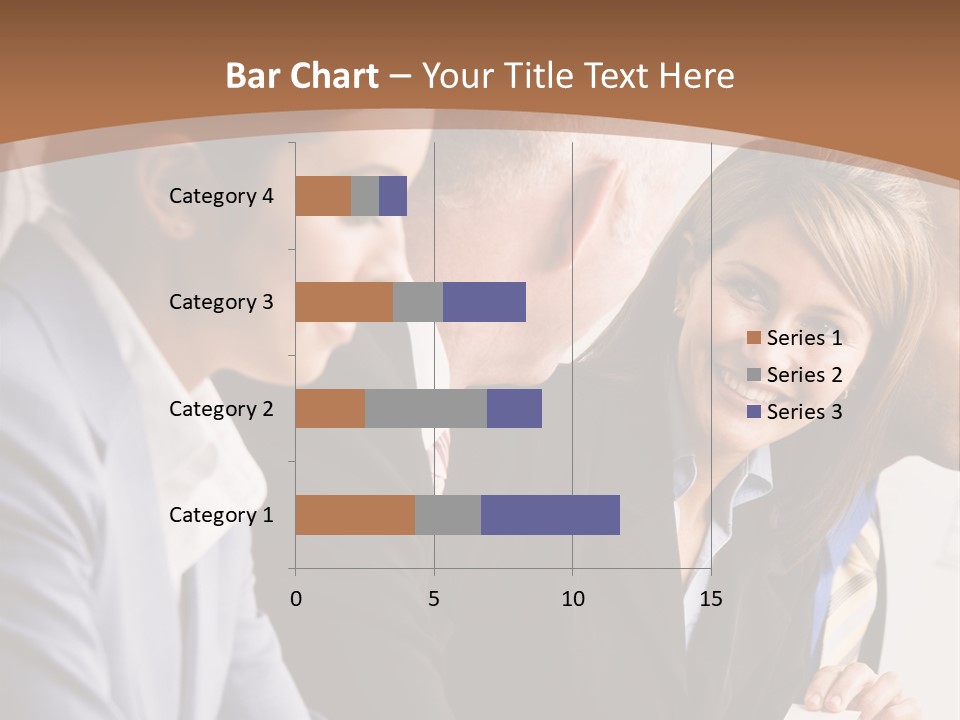 Confident Businesswoman Handing Co-Worker Business Card In Meeting PowerPoint Template