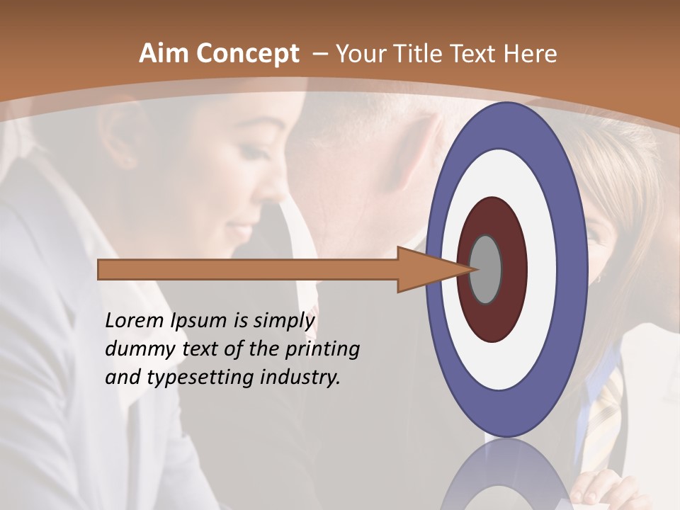 Confident Businesswoman Handing Co-Worker Business Card In Meeting PowerPoint Template