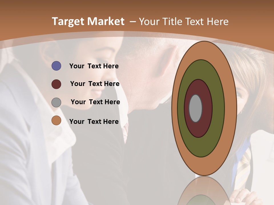 Confident Businesswoman Handing Co-Worker Business Card In Meeting PowerPoint Template