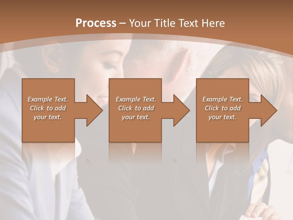 Confident Businesswoman Handing Co-Worker Business Card In Meeting PowerPoint Template