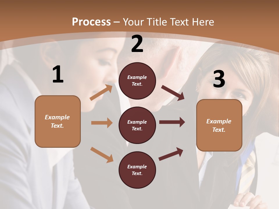 Confident Businesswoman Handing Co-Worker Business Card In Meeting PowerPoint Template