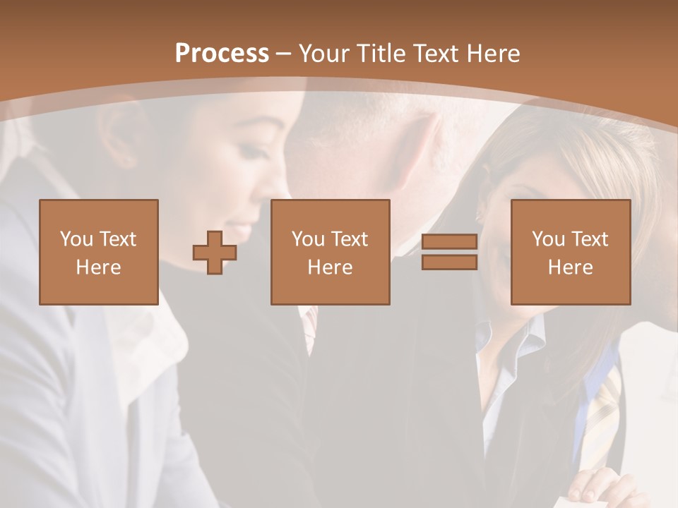 Confident Businesswoman Handing Co-Worker Business Card In Meeting PowerPoint Template