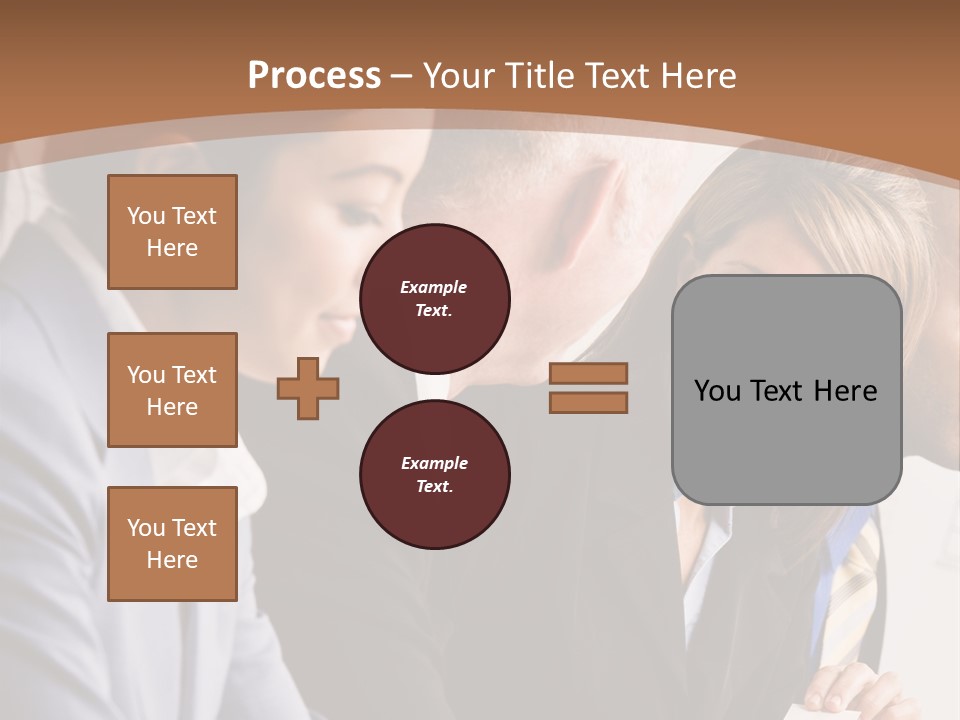 Confident Businesswoman Handing Co-Worker Business Card In Meeting PowerPoint Template