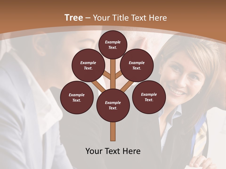 Confident Businesswoman Handing Co-Worker Business Card In Meeting PowerPoint Template