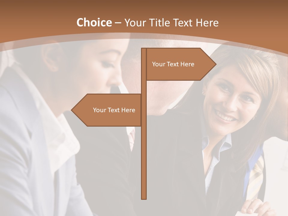 Confident Businesswoman Handing Co-Worker Business Card In Meeting PowerPoint Template