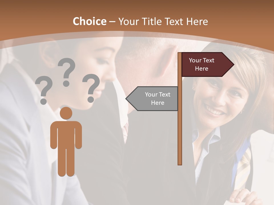 Confident Businesswoman Handing Co-Worker Business Card In Meeting PowerPoint Template