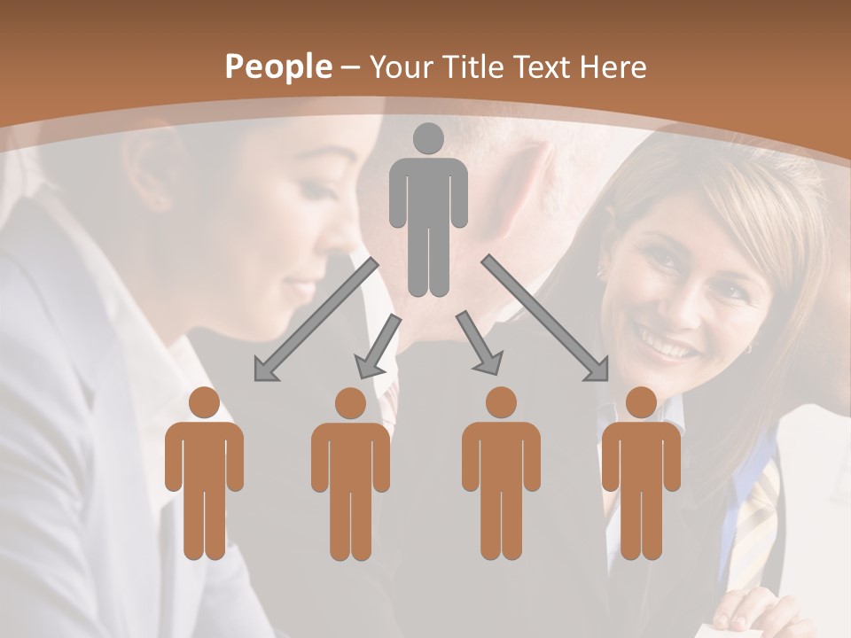 Confident Businesswoman Handing Co-Worker Business Card In Meeting PowerPoint Template