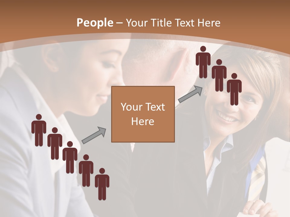 Confident Businesswoman Handing Co-Worker Business Card In Meeting PowerPoint Template