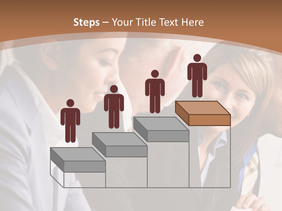 Confident Businesswoman Handing Co-Worker Business Card In Meeting PowerPoint Template