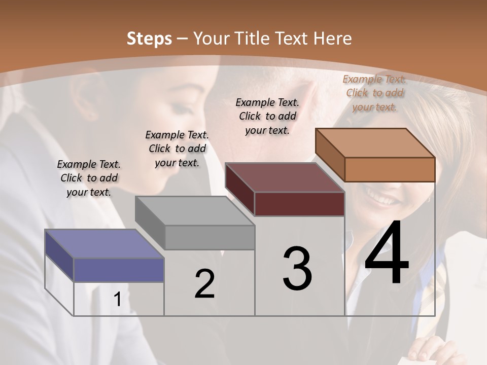 Confident Businesswoman Handing Co-Worker Business Card In Meeting PowerPoint Template