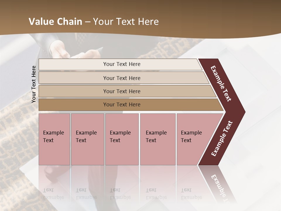 A Man In A Suit Is Looking Down At His Cell Phone PowerPoint Template