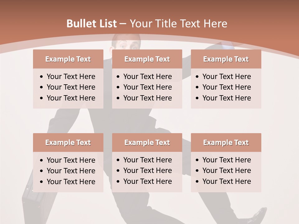 Excited Businessman With Briefcase Jumping In Mid-Air Cheering And Celebrating His Success PowerPoint Template