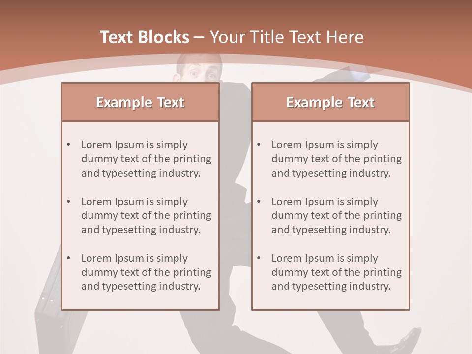 Excited Businessman With Briefcase Jumping In Mid-Air Cheering And Celebrating His Success PowerPoint Template