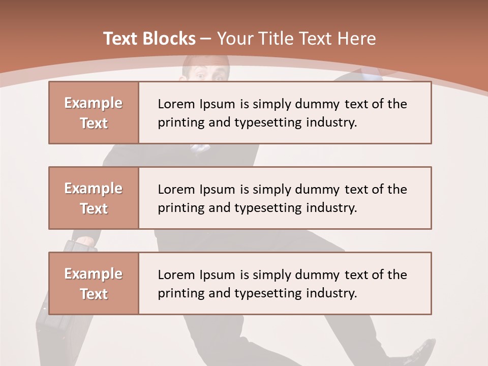 Excited Businessman With Briefcase Jumping In Mid-Air Cheering And Celebrating His Success PowerPoint Template