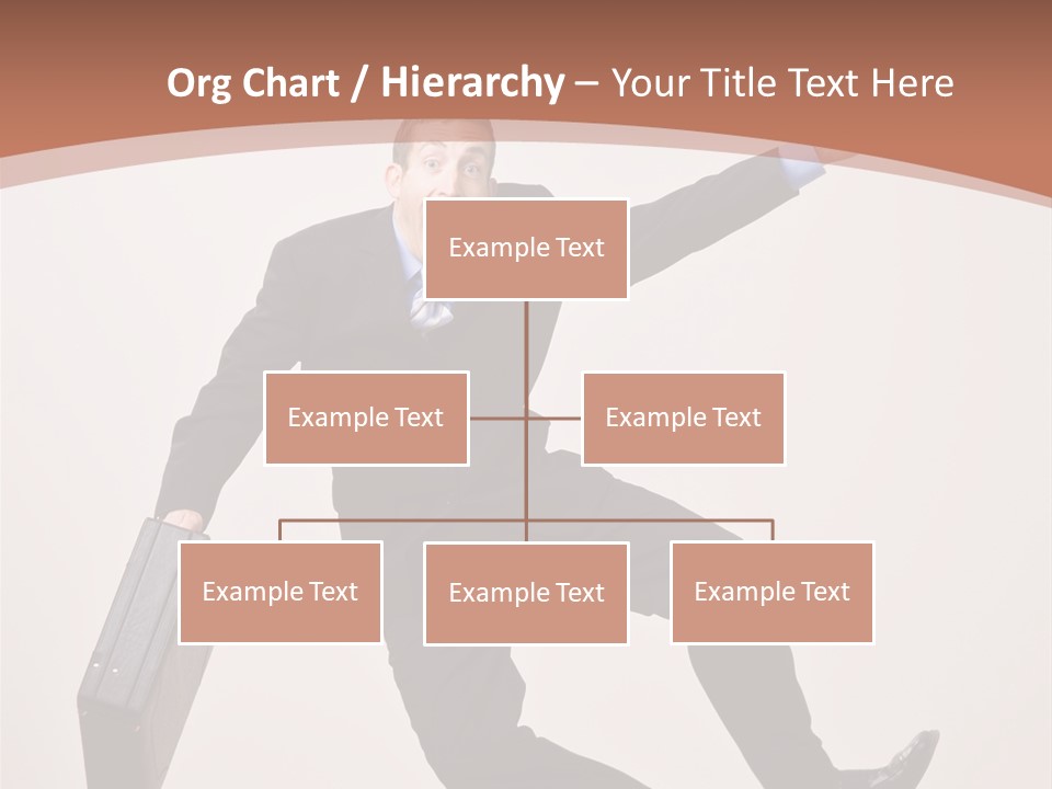 Excited Businessman With Briefcase Jumping In Mid-Air Cheering And Celebrating His Success PowerPoint Template