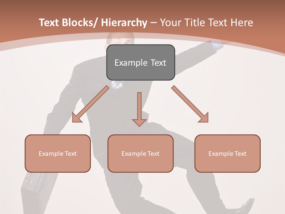 Excited Businessman With Briefcase Jumping In Mid-Air Cheering And Celebrating His Success PowerPoint Template