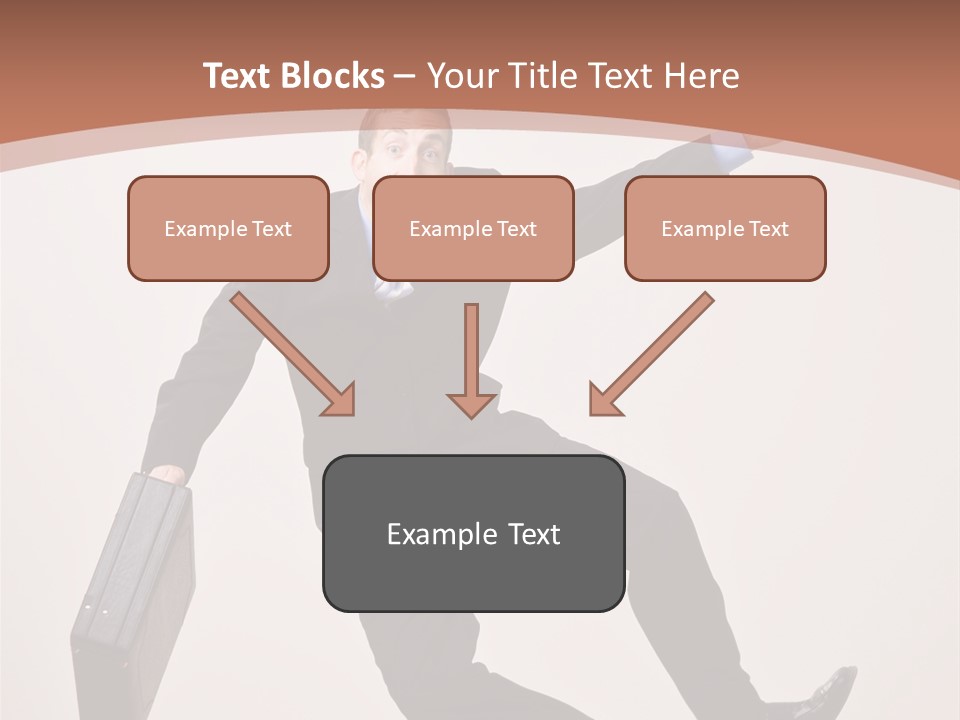 Excited Businessman With Briefcase Jumping In Mid-Air Cheering And Celebrating His Success PowerPoint Template