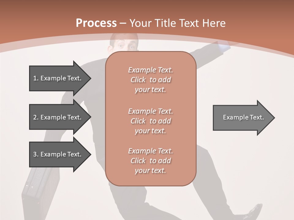 Excited Businessman With Briefcase Jumping In Mid-Air Cheering And Celebrating His Success PowerPoint Template
