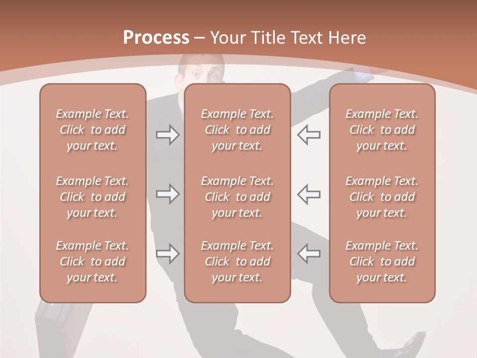 Excited Businessman With Briefcase Jumping In Mid-Air Cheering And Celebrating His Success PowerPoint Template
