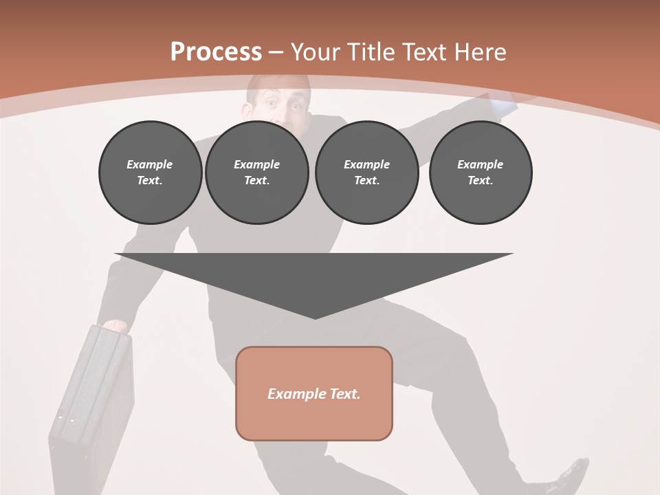 Excited Businessman With Briefcase Jumping In Mid-Air Cheering And Celebrating His Success PowerPoint Template
