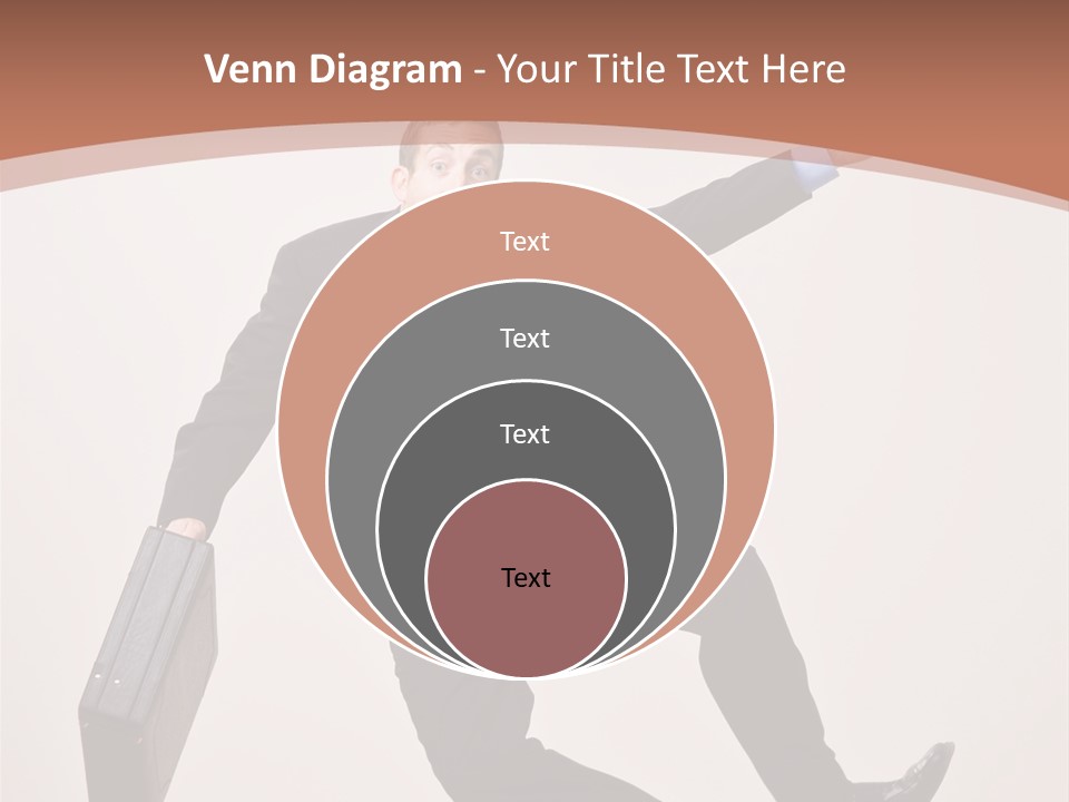 Excited Businessman With Briefcase Jumping In Mid-Air Cheering And Celebrating His Success PowerPoint Template