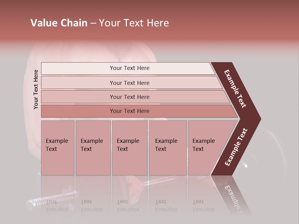 Man With A Bar Weights In Hands Training PowerPoint Template
