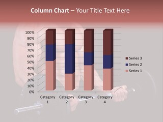 Man With A Bar Weights In Hands Training PowerPoint Template