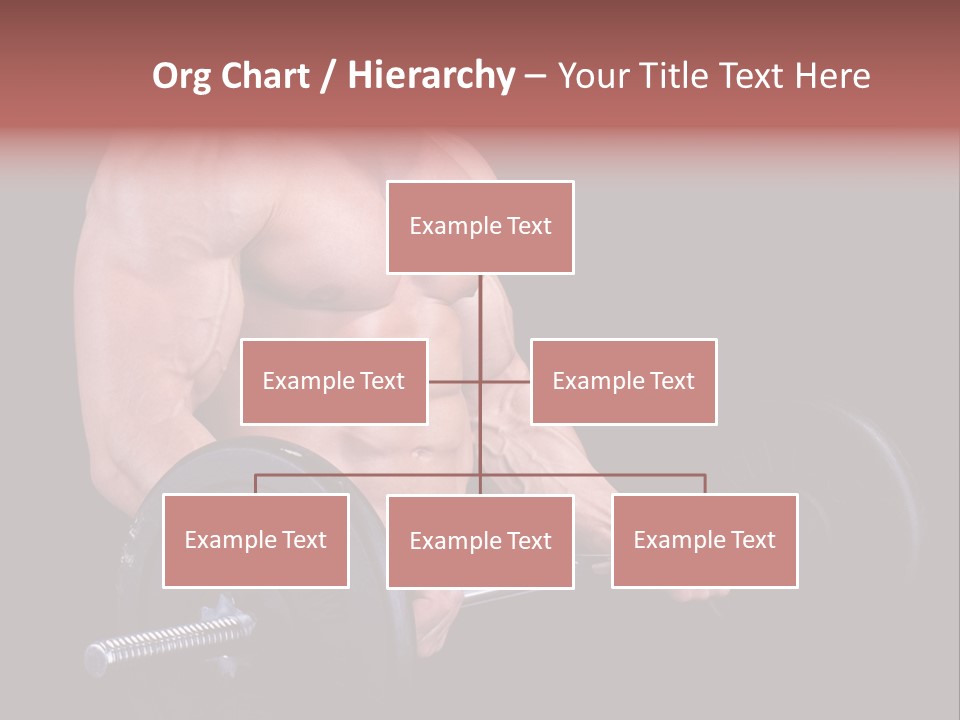 Man With A Bar Weights In Hands Training PowerPoint Template