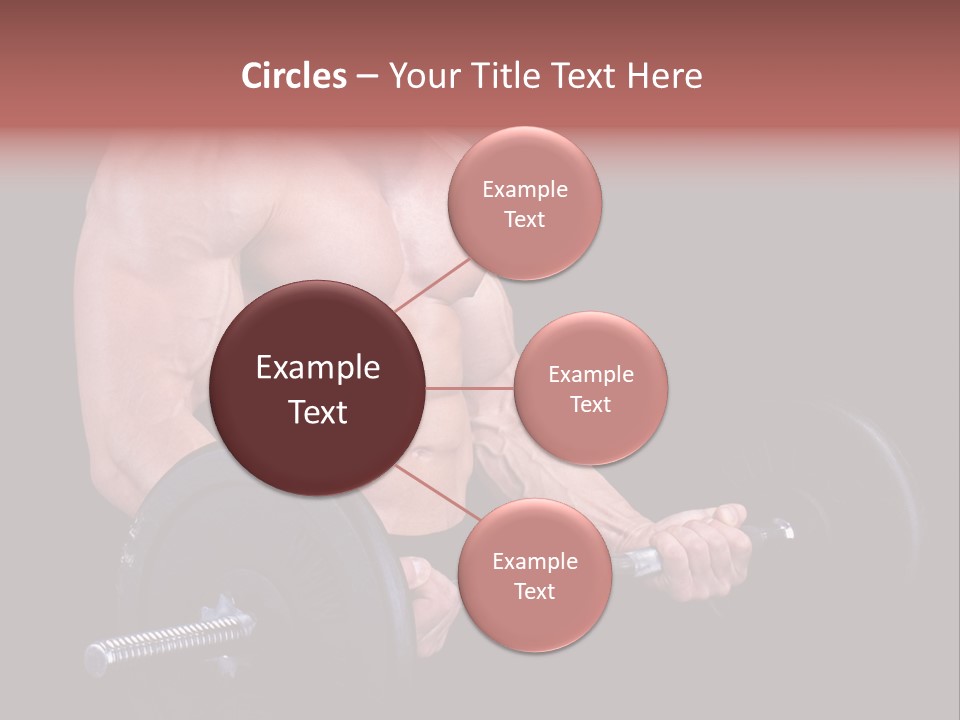 Man With A Bar Weights In Hands Training PowerPoint Template