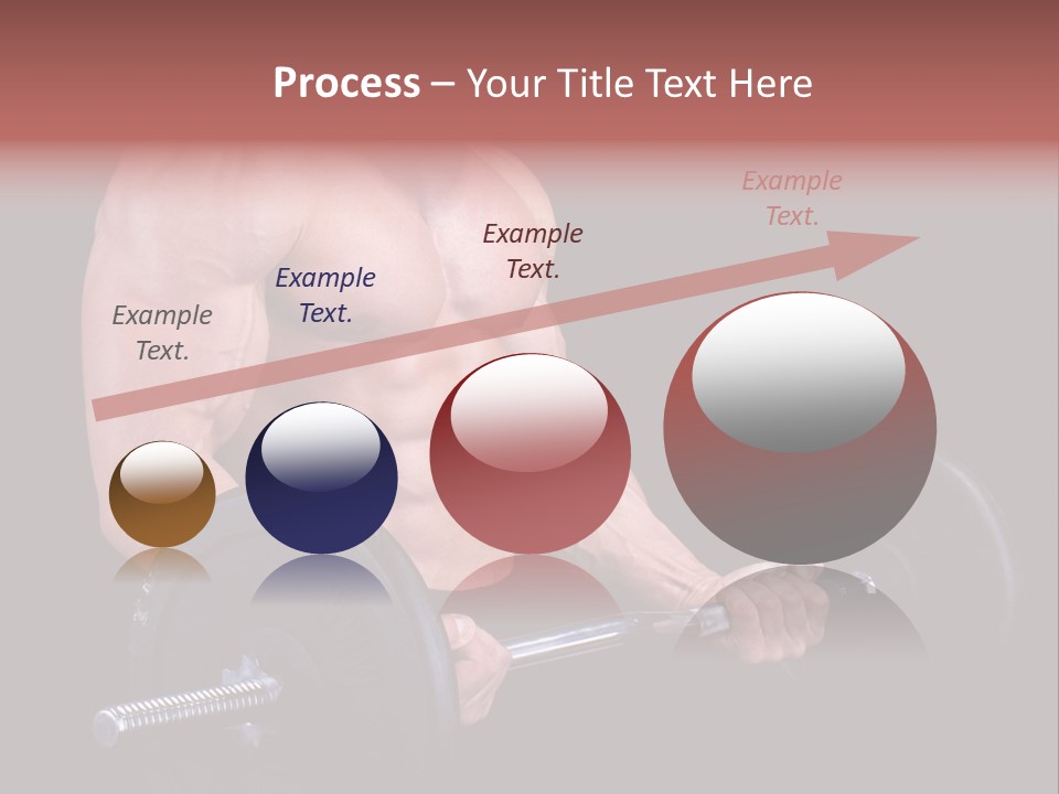 Man With A Bar Weights In Hands Training PowerPoint Template