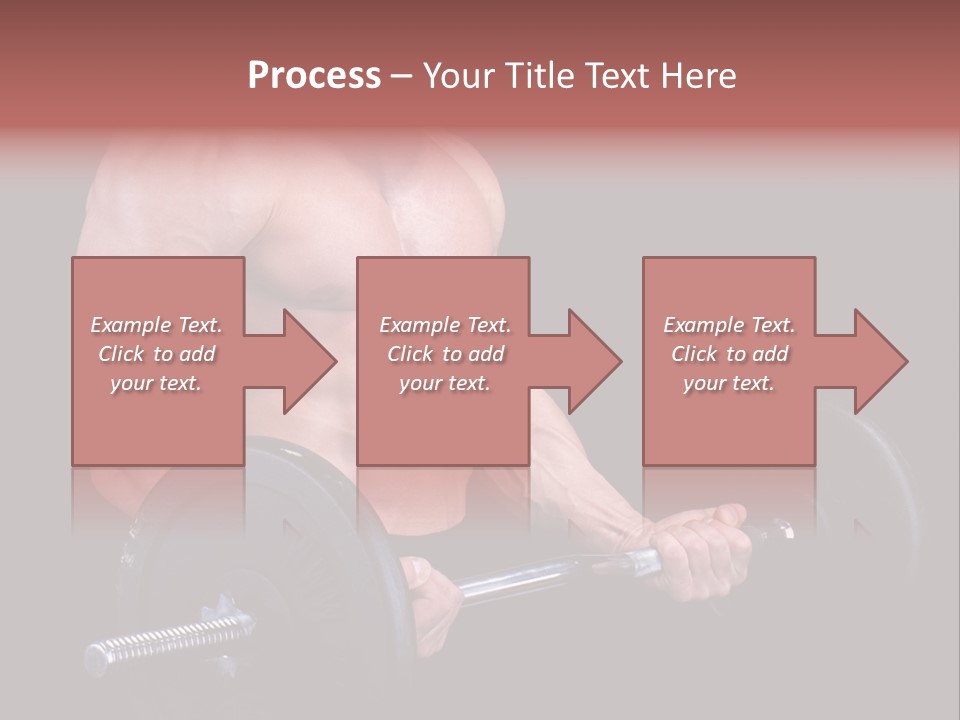 Man With A Bar Weights In Hands Training PowerPoint Template