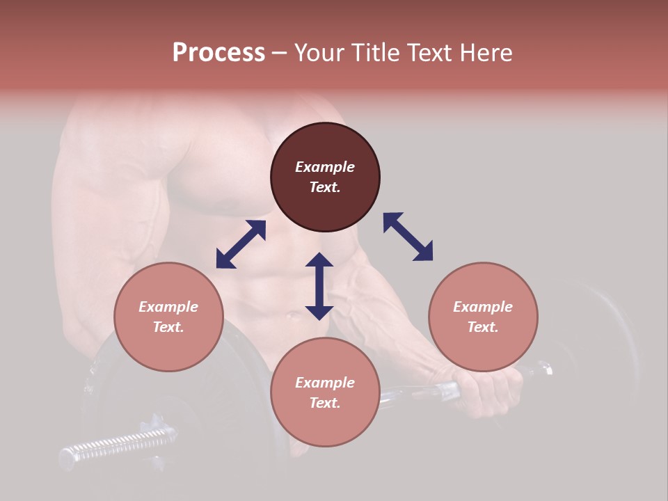 Man With A Bar Weights In Hands Training PowerPoint Template