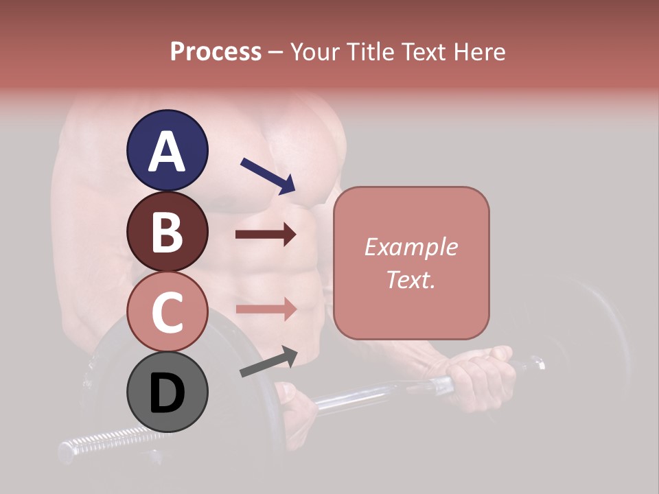 Man With A Bar Weights In Hands Training PowerPoint Template