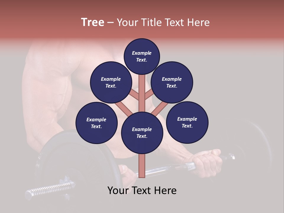 Man With A Bar Weights In Hands Training PowerPoint Template