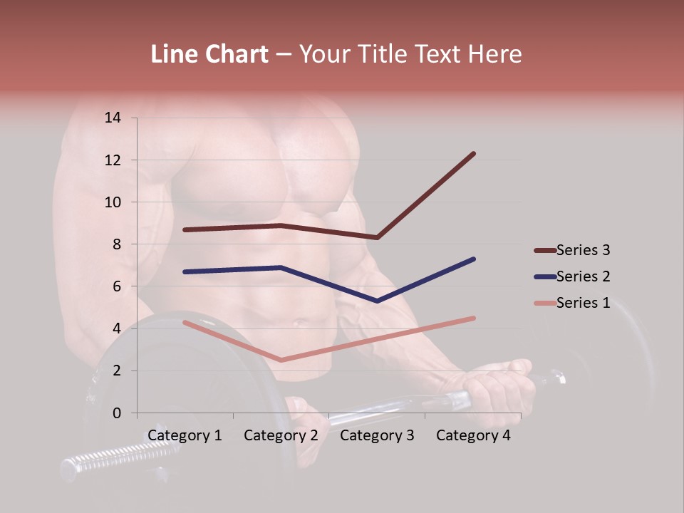 Man With A Bar Weights In Hands Training PowerPoint Template