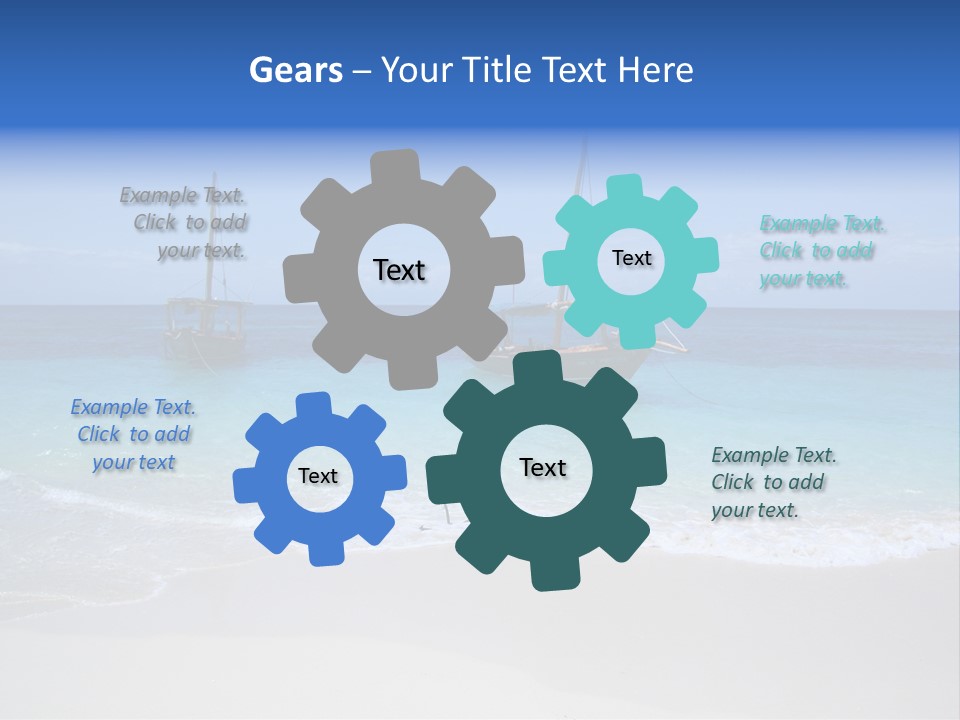 Unloading Cargo From A Big Plane PowerPoint Template