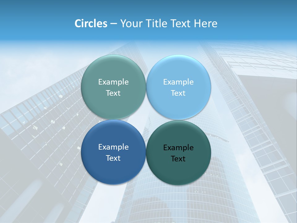 Three Skyscrapers, Business Center In Megalopolis PowerPoint Template