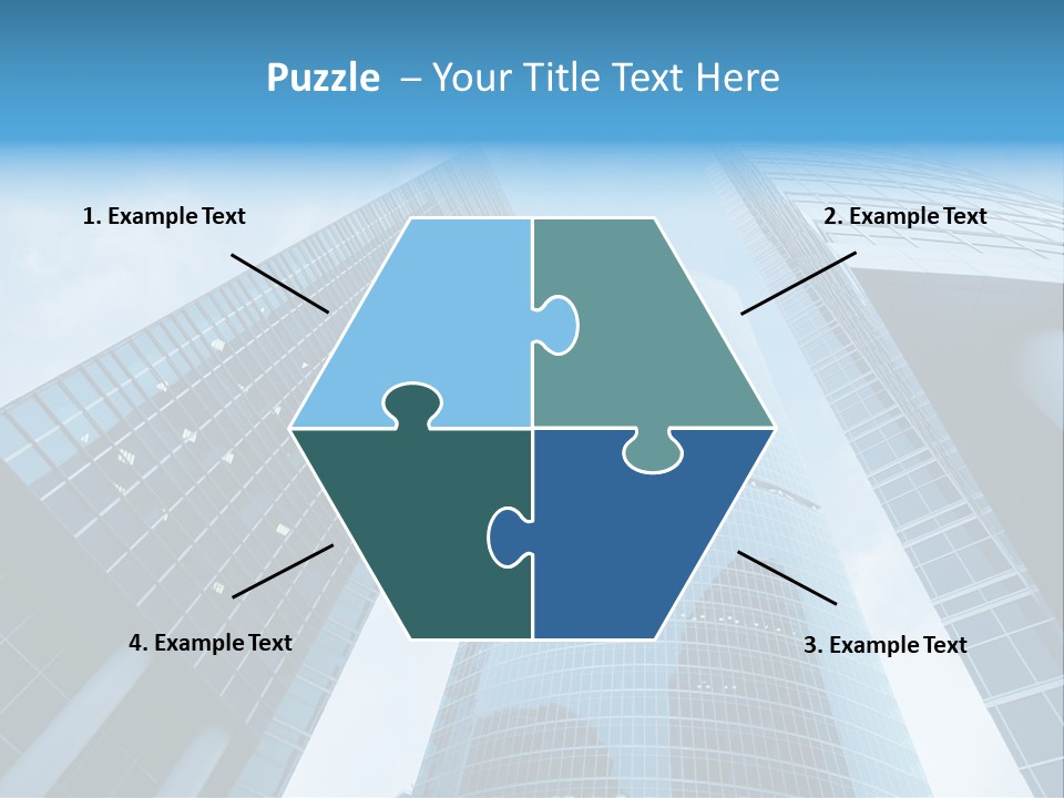 Three Skyscrapers, Business Center In Megalopolis PowerPoint Template