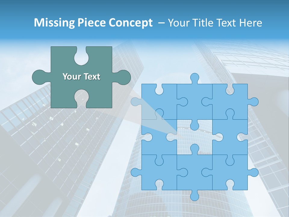 Three Skyscrapers, Business Center In Megalopolis PowerPoint Template