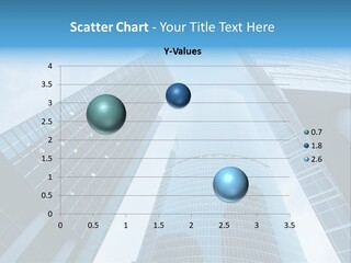 Three Skyscrapers, Business Center In Megalopolis PowerPoint Template