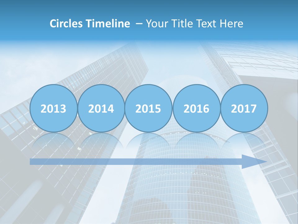 Three Skyscrapers, Business Center In Megalopolis PowerPoint Template