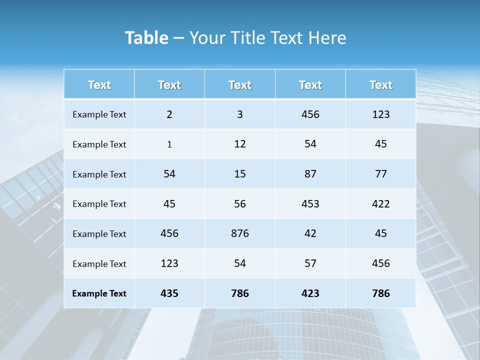 Three Skyscrapers, Business Center In Megalopolis PowerPoint Template