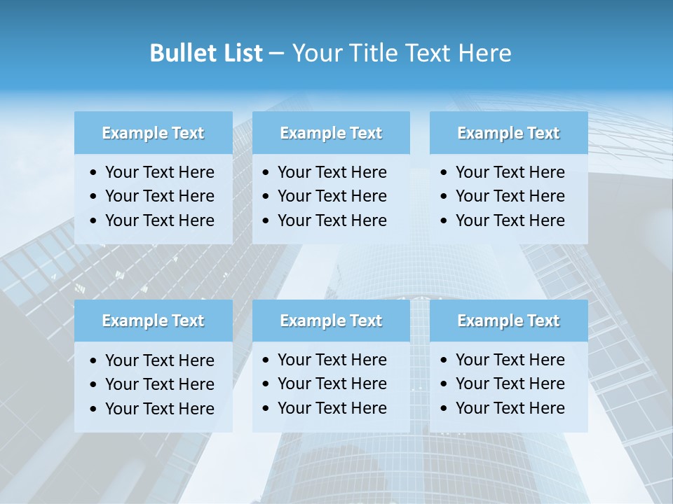 Three Skyscrapers, Business Center In Megalopolis PowerPoint Template