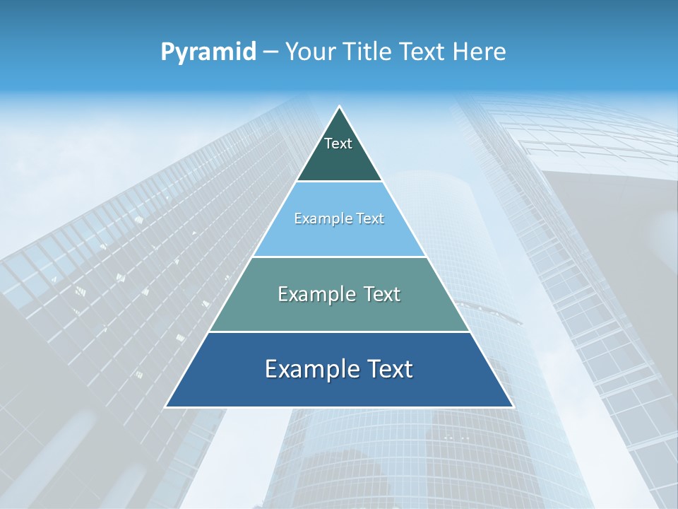 Three Skyscrapers, Business Center In Megalopolis PowerPoint Template