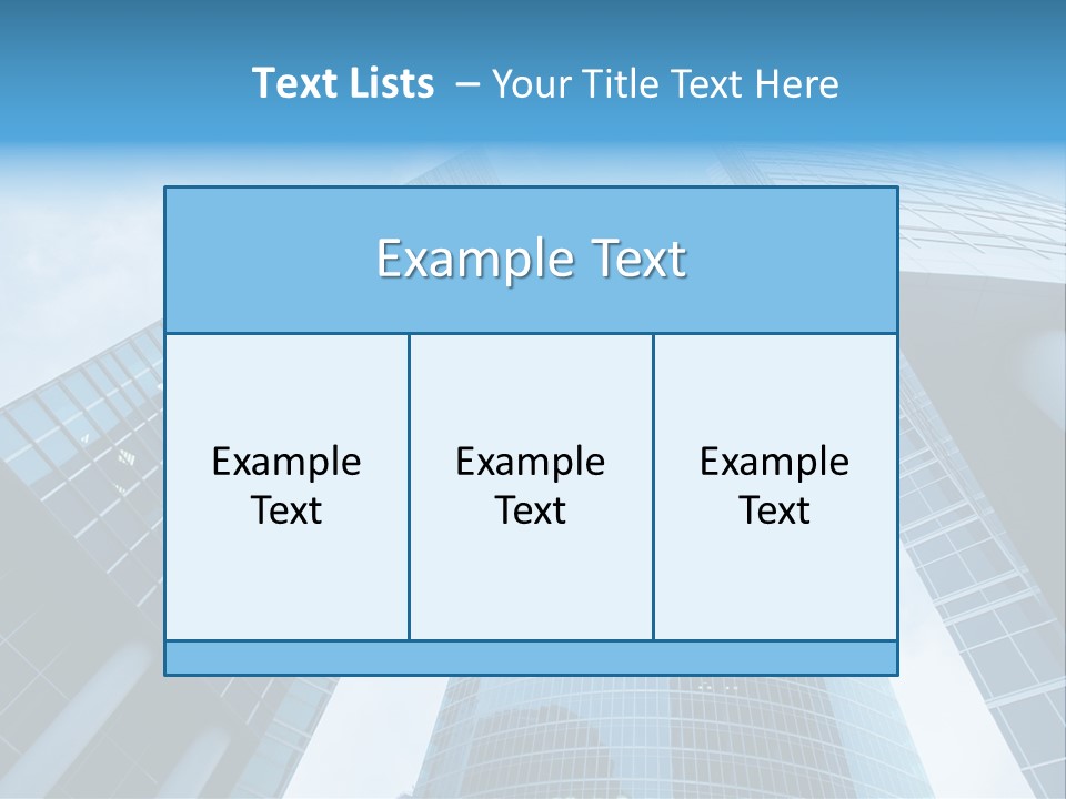 Three Skyscrapers, Business Center In Megalopolis PowerPoint Template