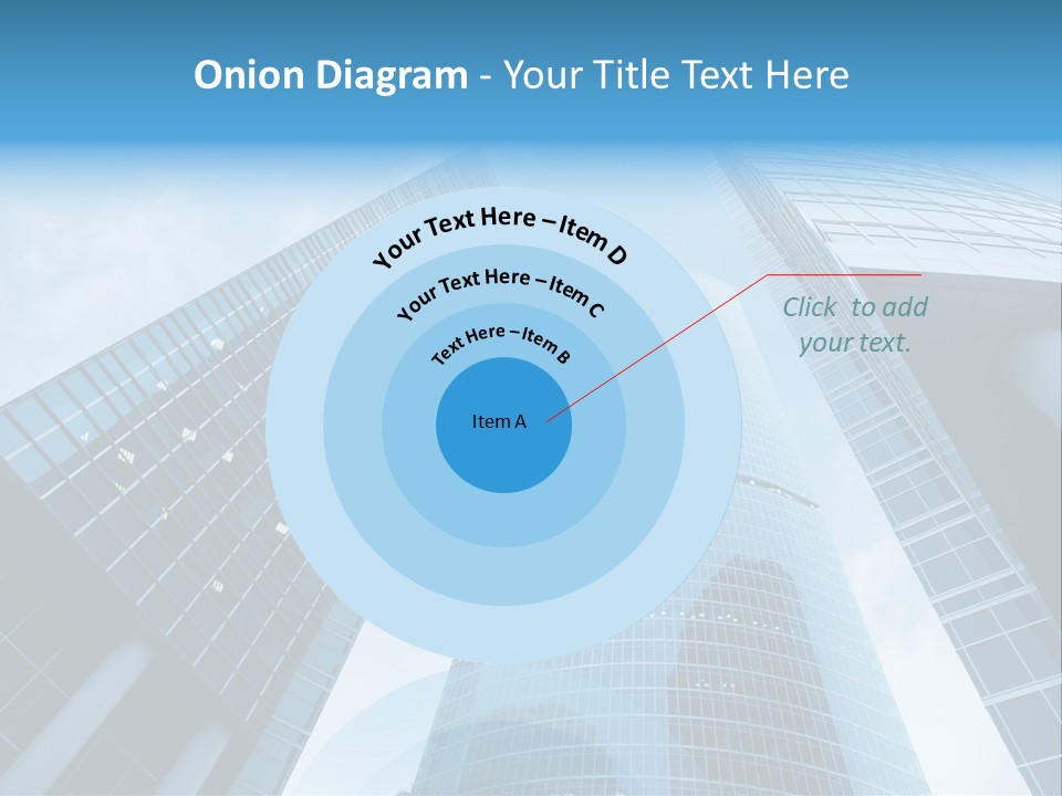 Three Skyscrapers, Business Center In Megalopolis PowerPoint Template