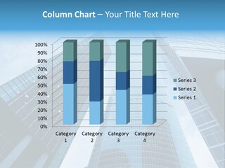 Three Skyscrapers, Business Center In Megalopolis PowerPoint Template