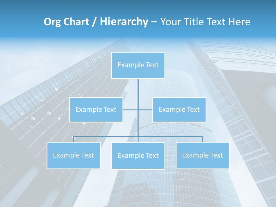 Three Skyscrapers, Business Center In Megalopolis PowerPoint Template