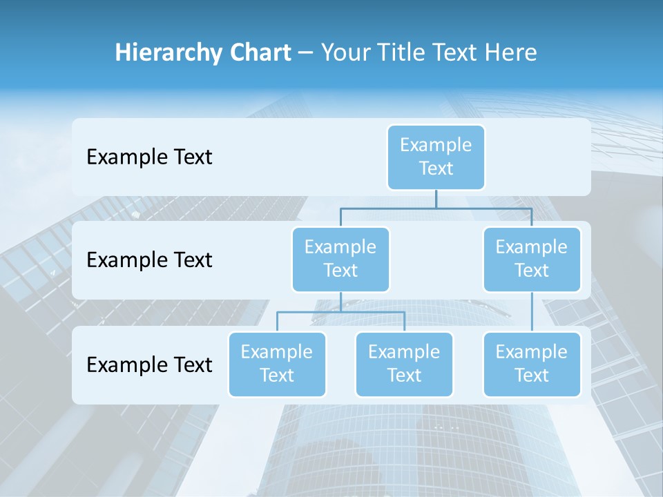 Three Skyscrapers, Business Center In Megalopolis PowerPoint Template