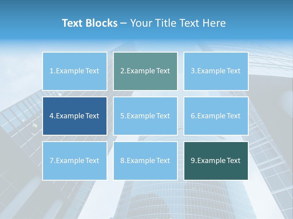 Three Skyscrapers, Business Center In Megalopolis PowerPoint Template